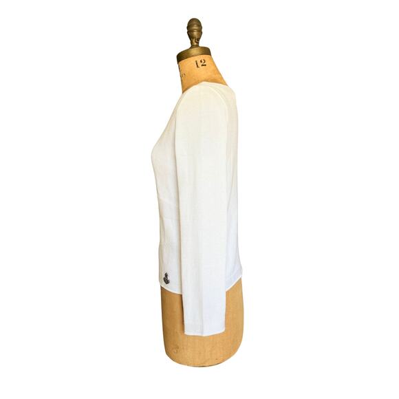 Never Worn Royal Mer White Nautical Knit Sweater Made in France Sz 38 Small - Picture 4 of 9